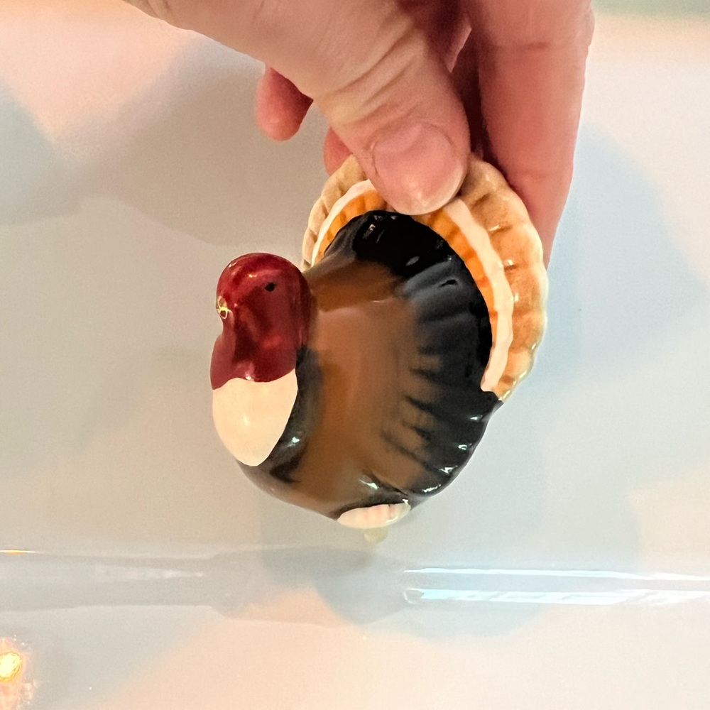 Nora Fleming returned turkey mini with gold beak and NF initials!